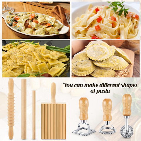 Tioncy ravioli stamp set with three shapes for variety.