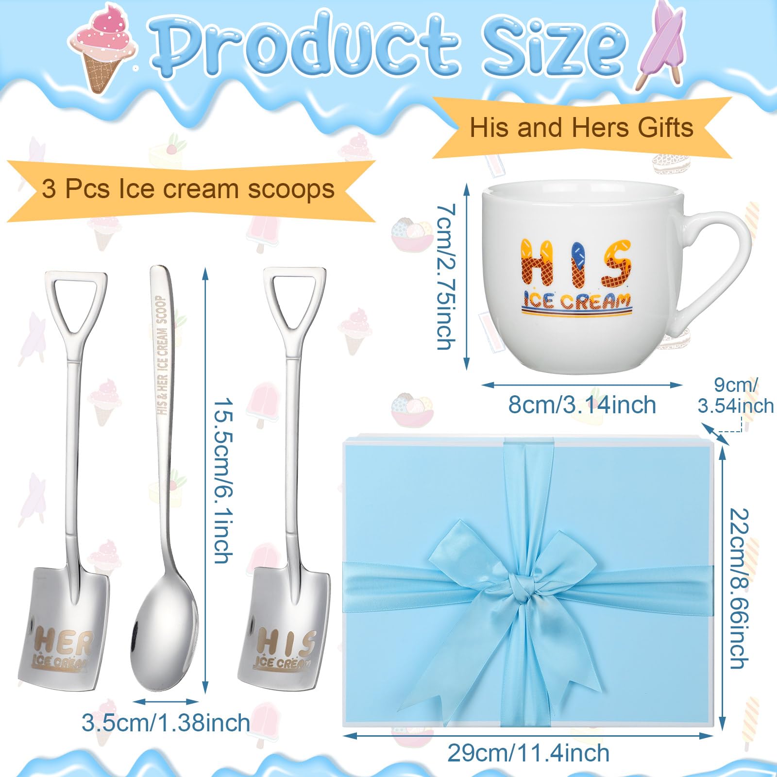 Tioncy stainless steel spoons for smooth scooping