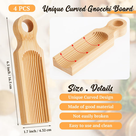 Tioncy curved gnocchi board—grooved surface helps sauce cling to gnocchi.