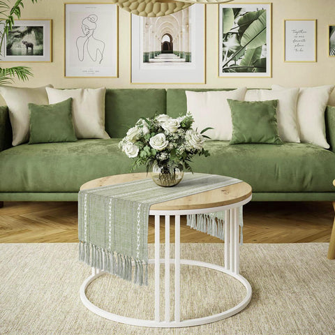 tiosggd small table cloth on dresser protects surfaces while adding texture