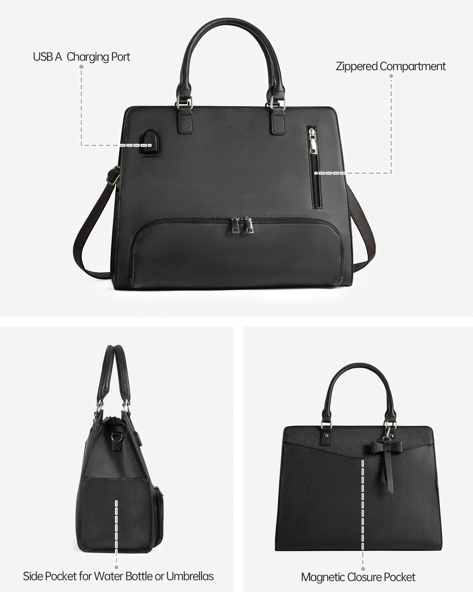 Tiostep metallic zipper and rivet accents signal durable construction.