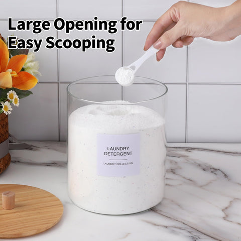 TIPGO set of 2 jars provides organized space and neat shelves