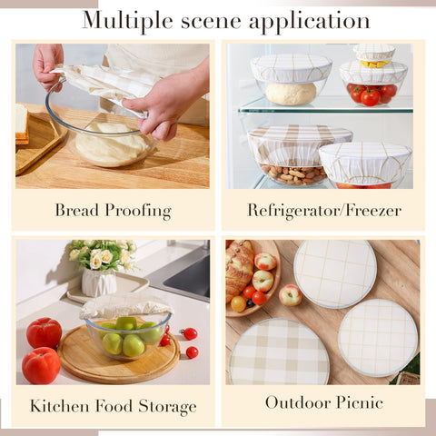 Tirphy beeswax bowl cover 12-inch for starter jars and large bowls, secure fit.
