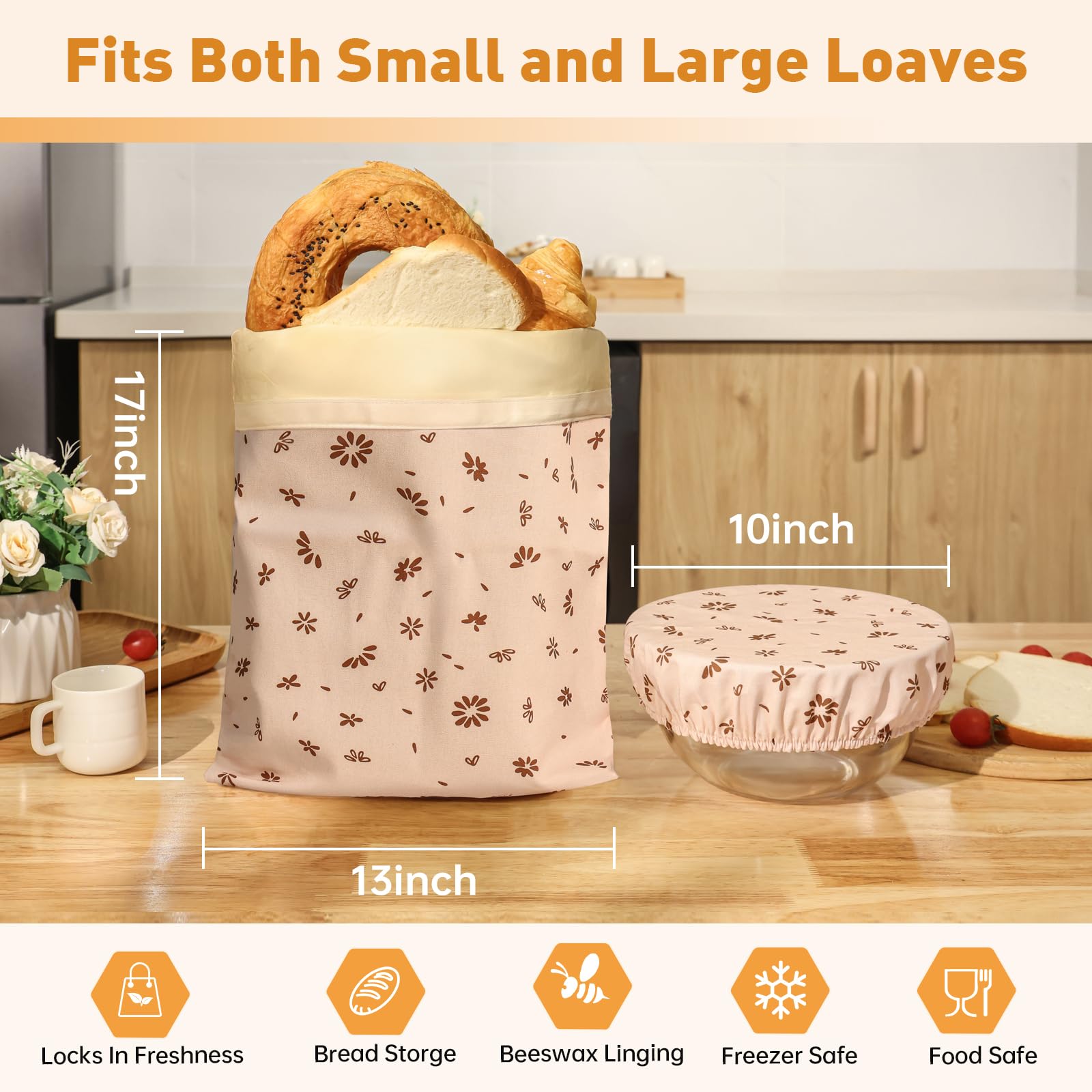 Tirphy bowl cover for dough proofing shows foldable snug closure.