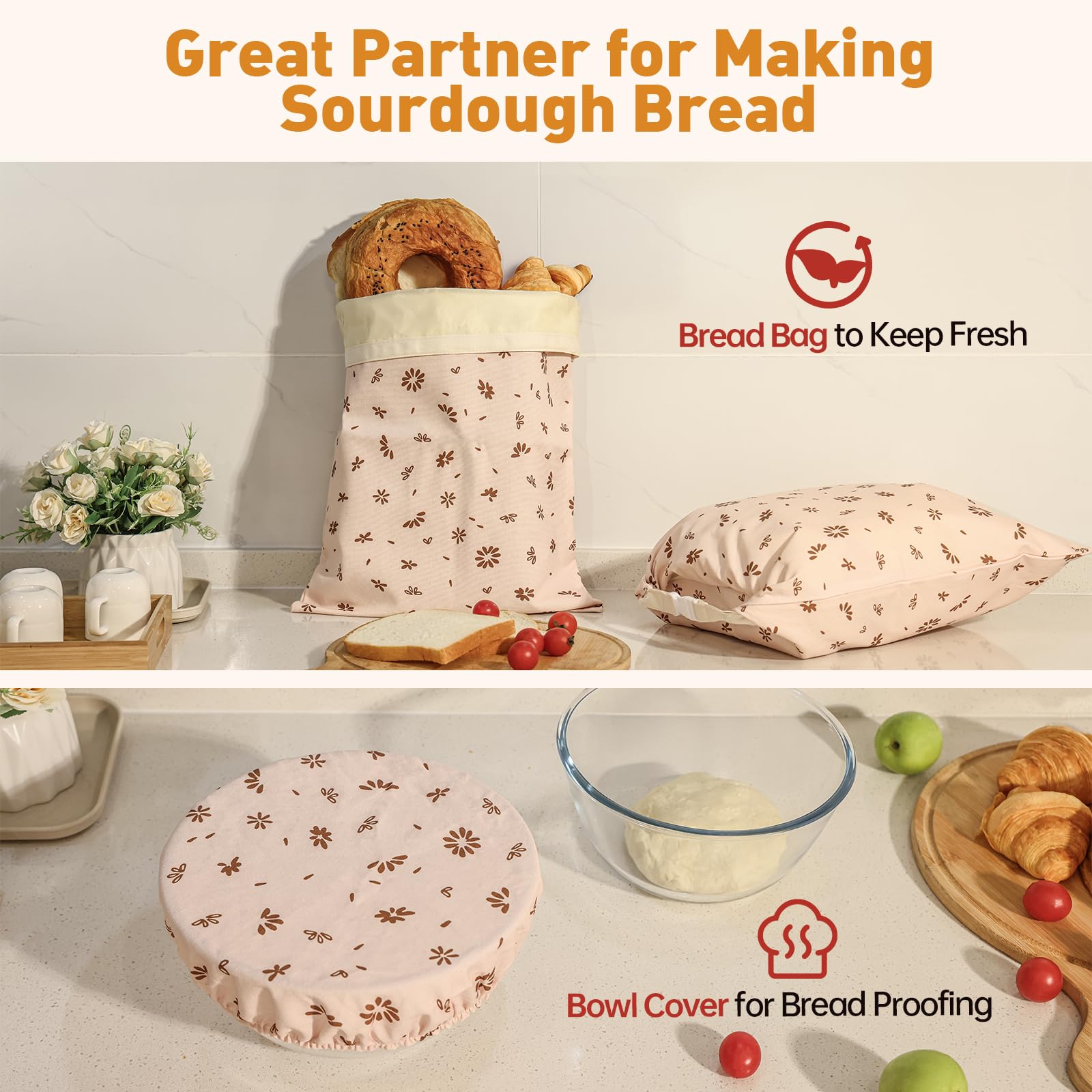 Tirphy large sourdough bag fits boules and batards with airflow.