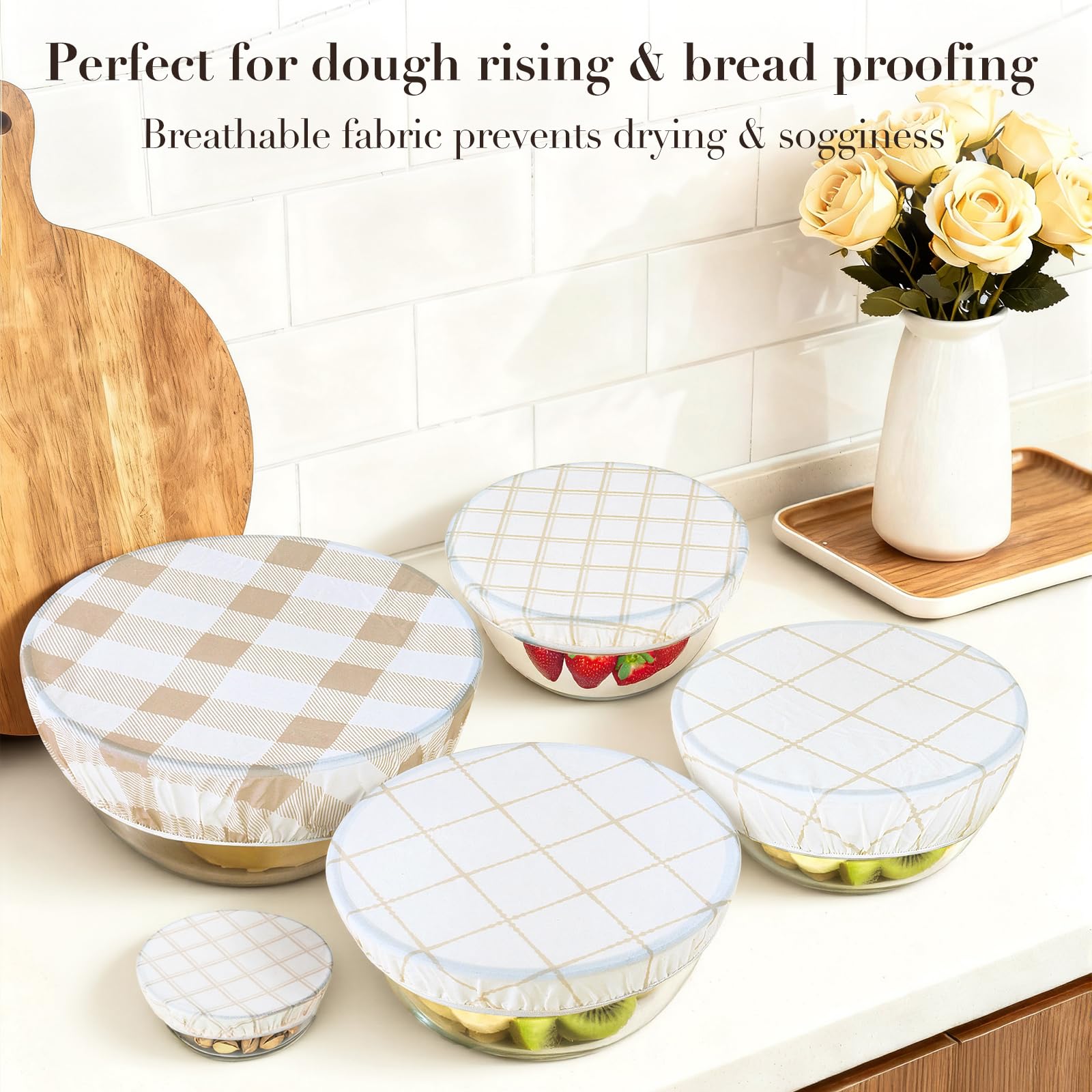 Tirphy reusable kitchen cover is durable, washable, and ideal for leftovers or dough.