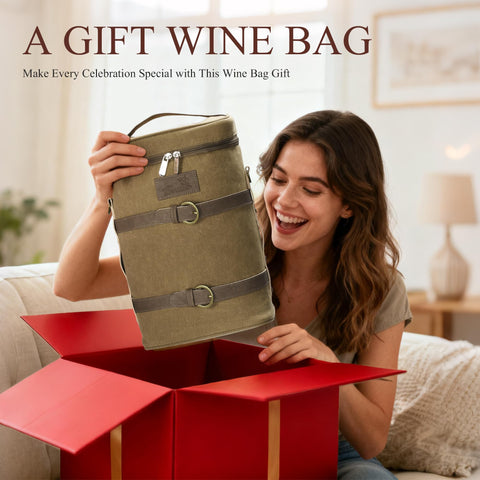 Tirrinia gift-ready wine tote suitable for anniversaries and holidays