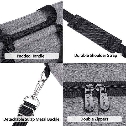 Tirrinia grey 600D fabric with 5mm padding protects bottles during travel.
