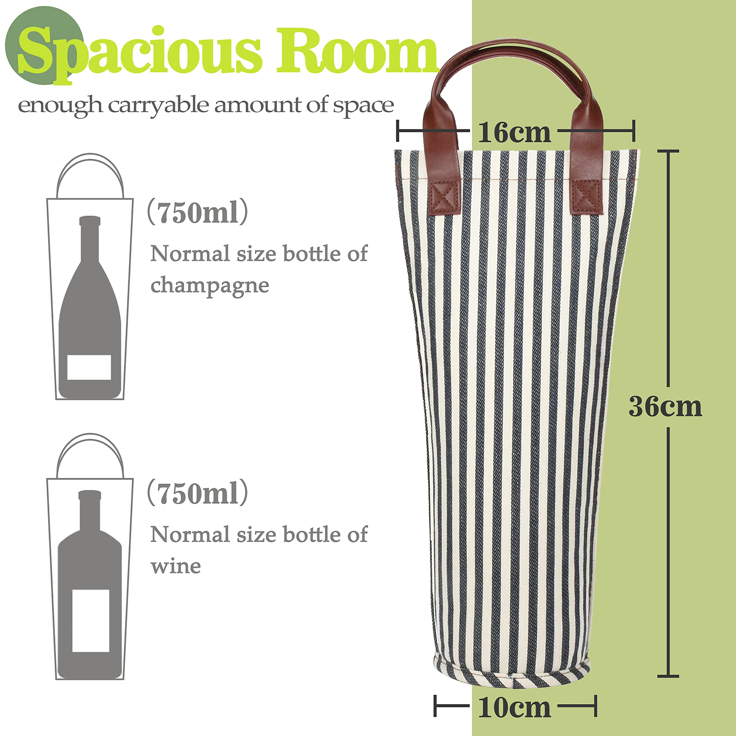 Tirrinia wine carrier thermal insulated for one bottle during travel