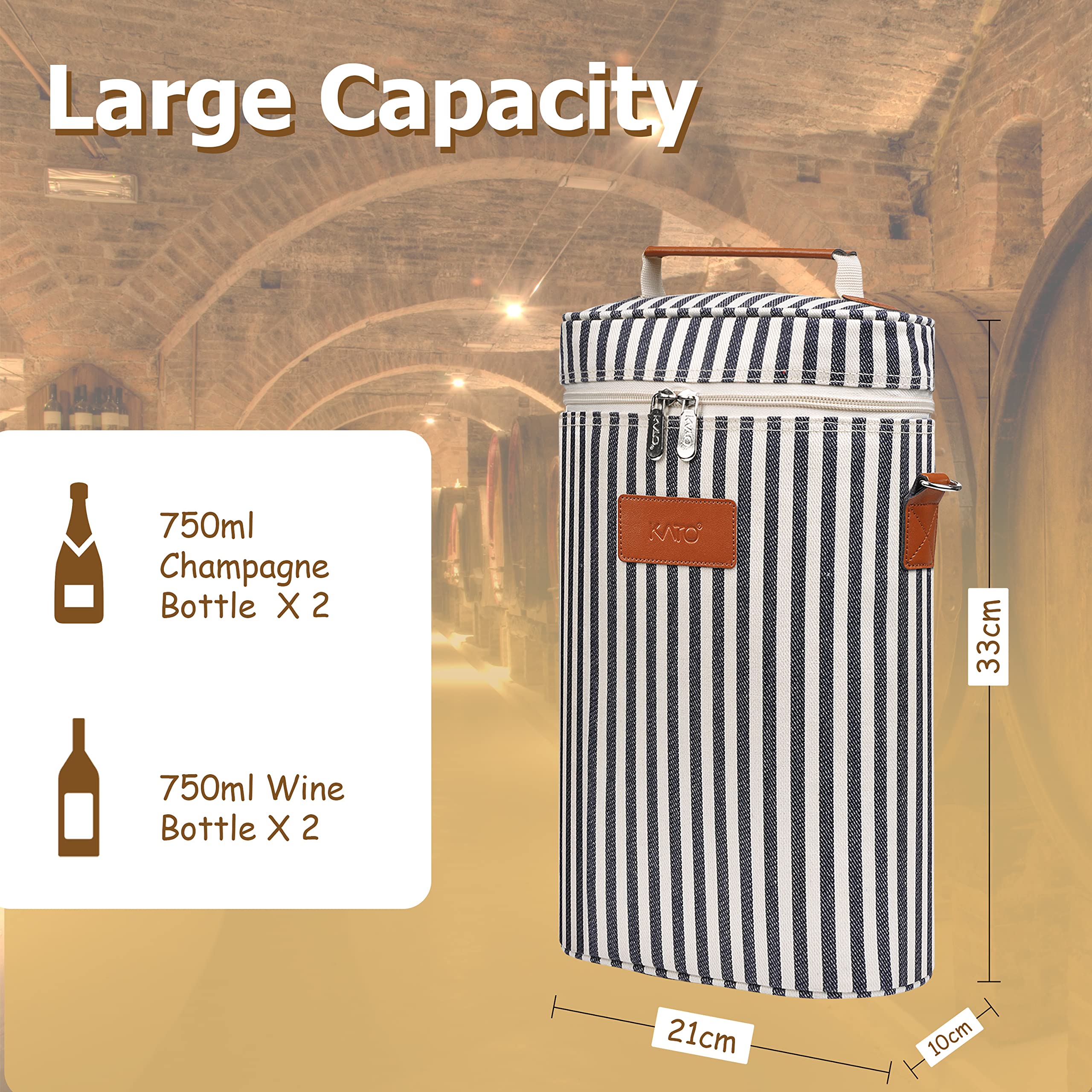 Tirrinia wine tote ideal for travel, picnics, and BYOB gatherings.