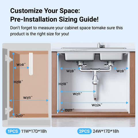 TISTAYA slide-out drawer operates smoothly for easy access under sinks