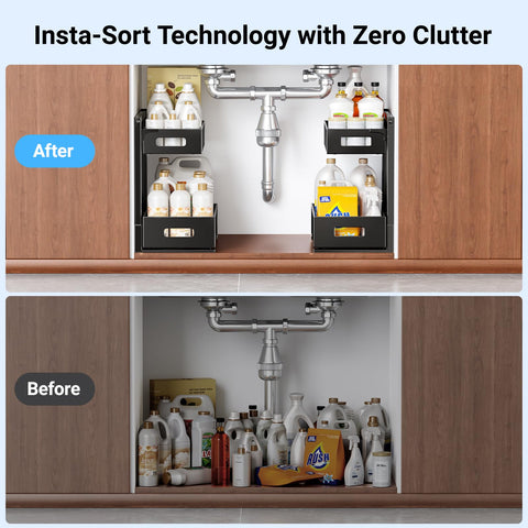 TISTAYA space-saving solution keeps bottles and cleaners within reach