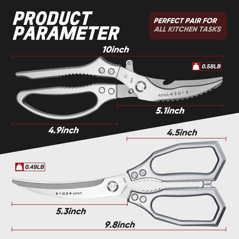 TIVOLI Poultry Scissors with Fish Scaler helps prep seafood quickly and cleanly.