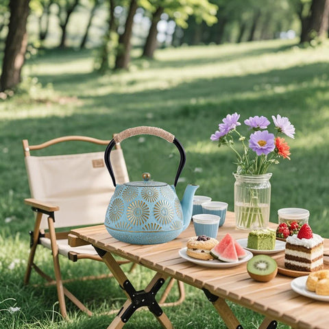 TiwisiTe arc-spout teapot with a heat-resistant handle for precise pouring.