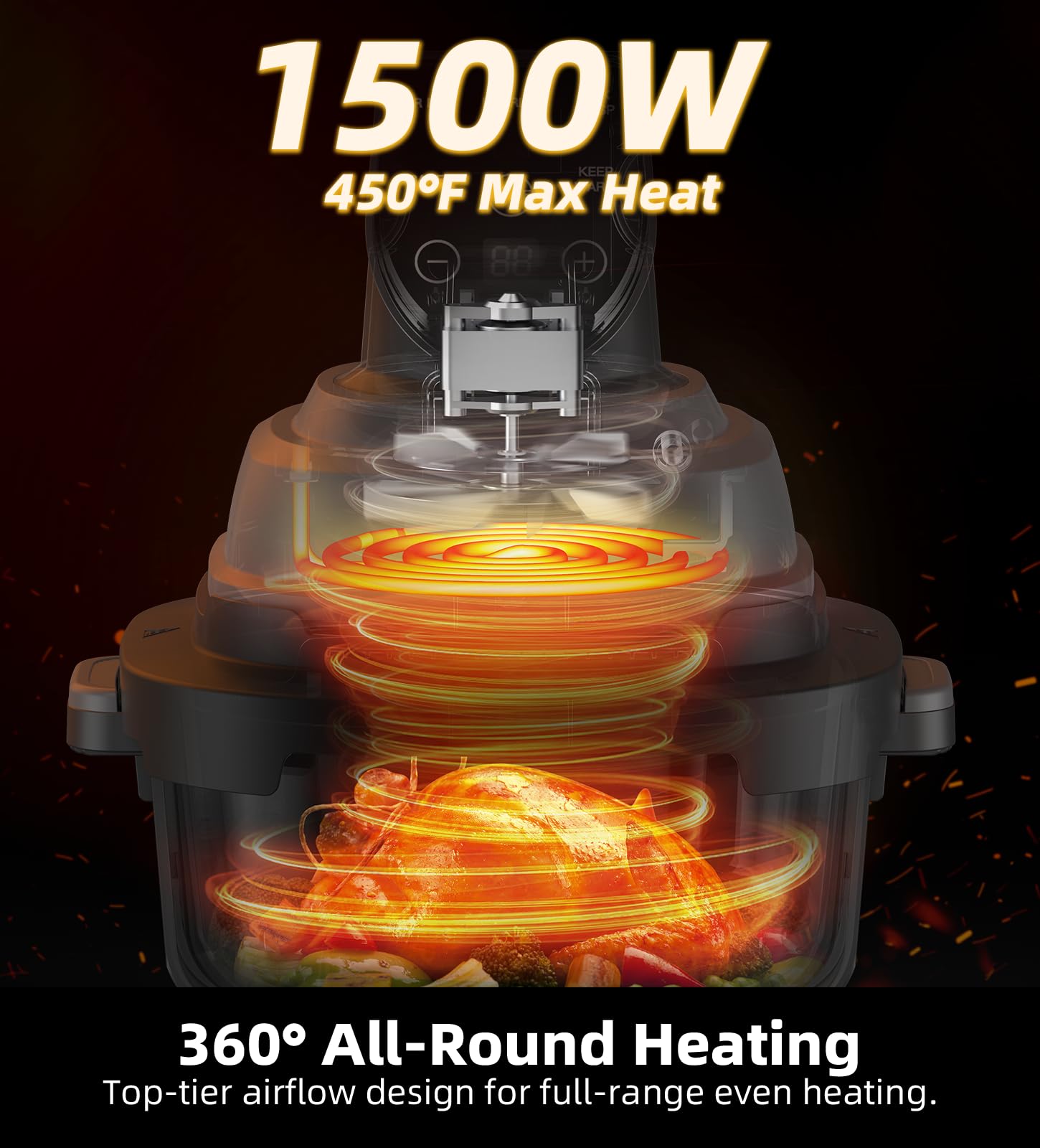 Tixixc high-temp heating element ensures reliable operation.