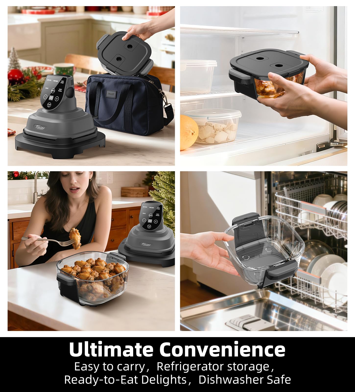Tixixc nested storage design saves kitchen space.