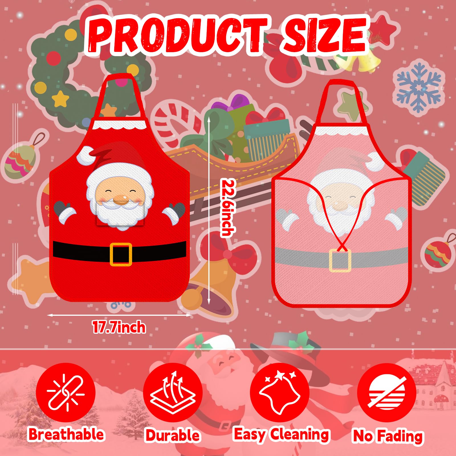 Tkifoda gingerbread apron for children with pocket, great for baking activities