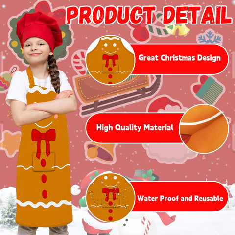 Tkifoda snowman apron for kids, keeps clothes clean during arts and crafts