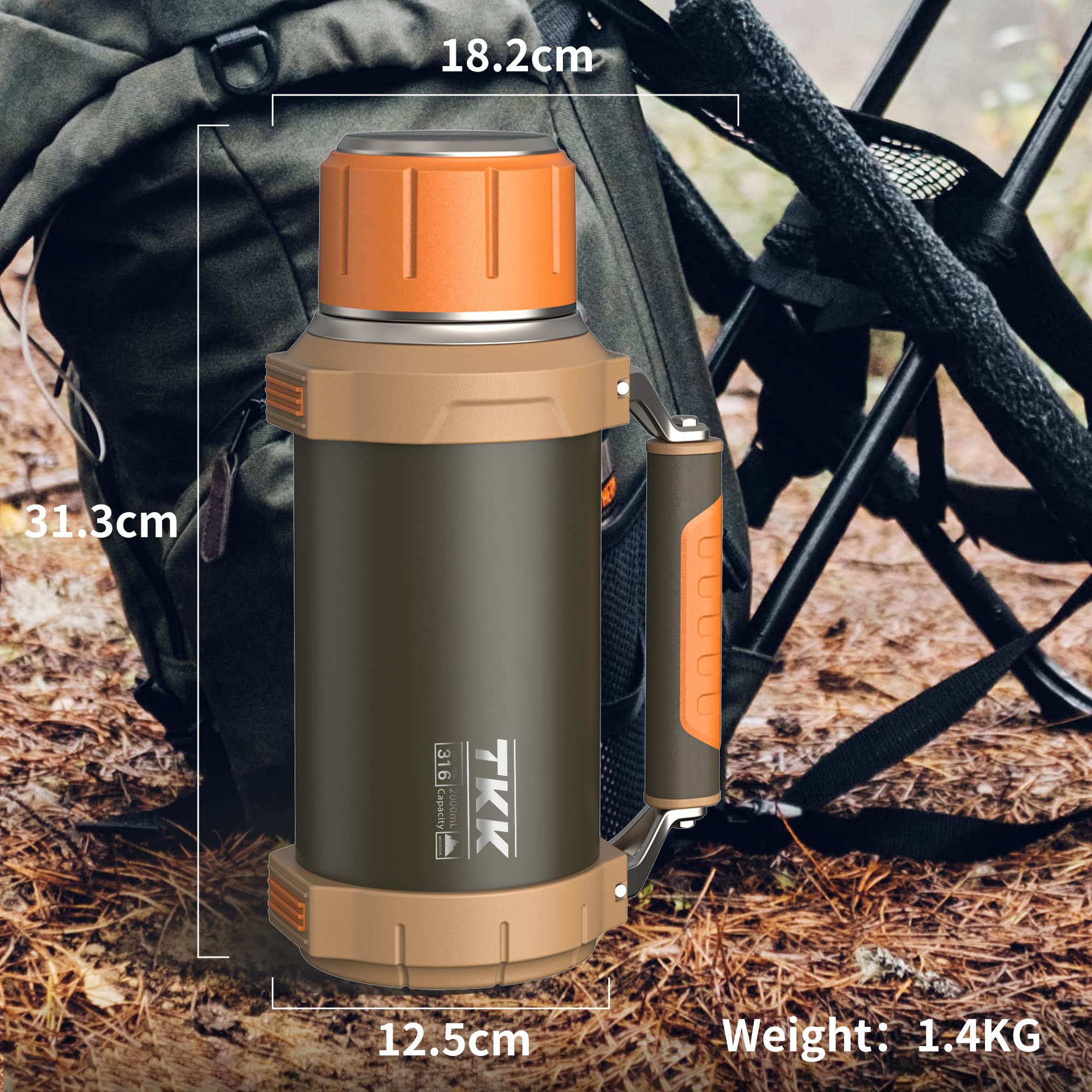 TKK zinc alloy handle adds strength for tough outdoor use