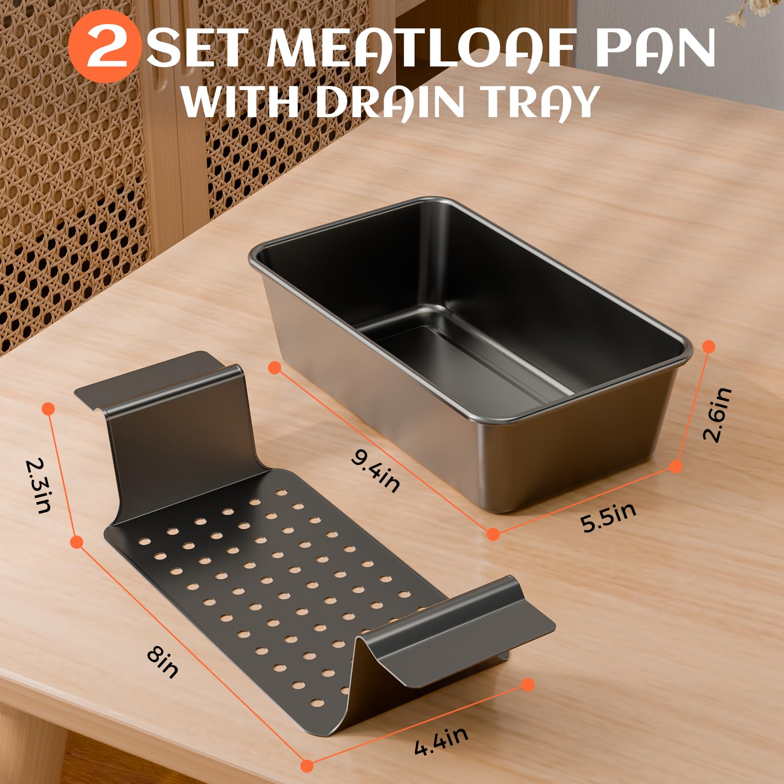 TLAZZ carbon steel loaf pan oven safe up to 428F for even baking.