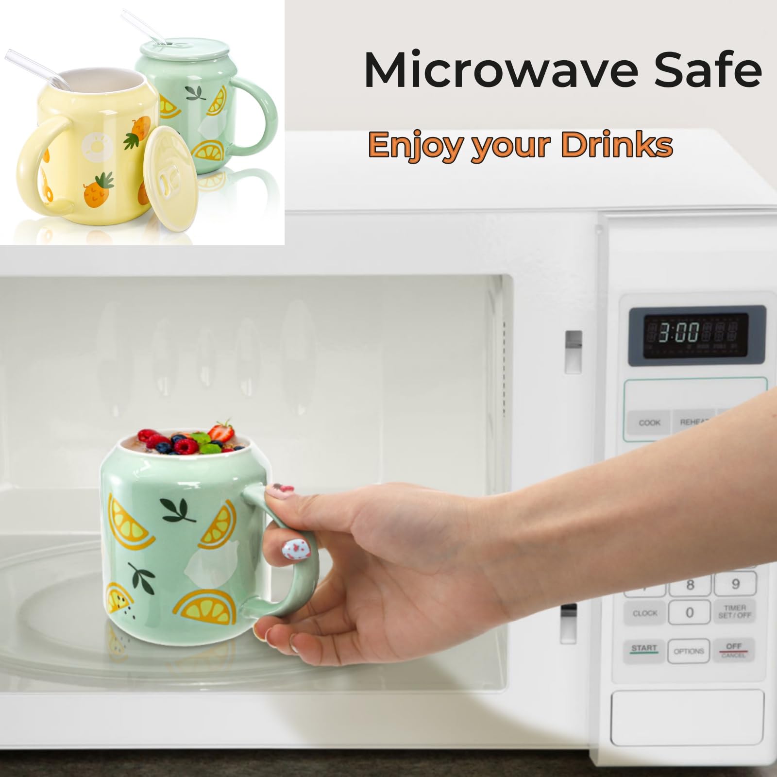 Tlence glass straw and lid ensure clean, spill-free travel sipping.