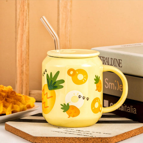 Tlence two-mug set with lids and straws for sharing.