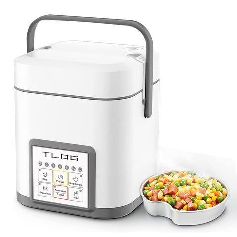 TLOG Mini Rice Cooker showing a compact design for small kitchens