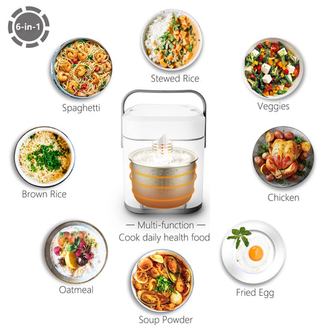 TLOG Mini Rice Cooker with carry handle for easy travel
