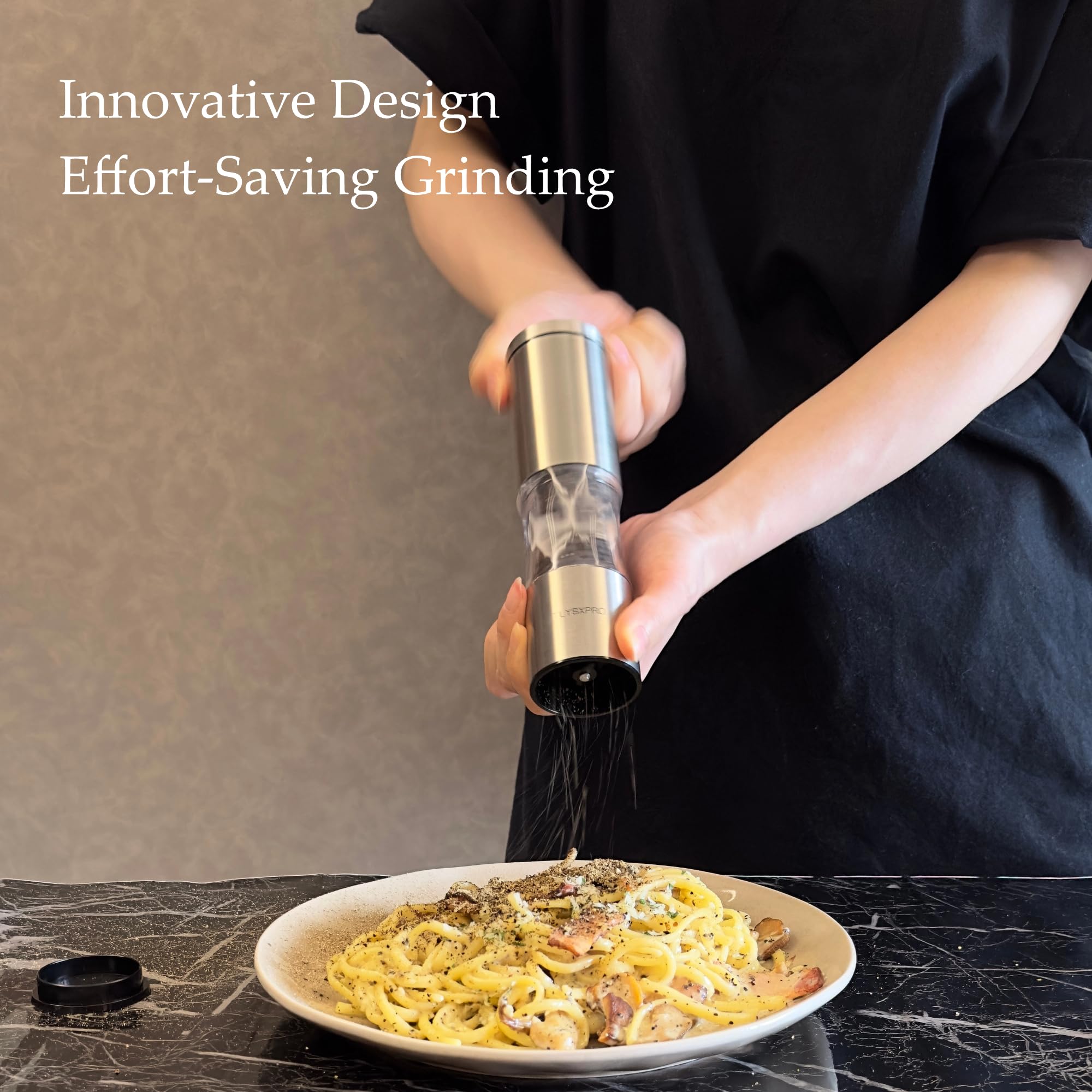 TLYSXPRO pepper grinder featuring a ceramic core for smooth grinding.