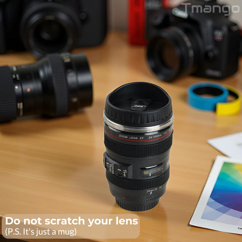 Tmango camera lens mug makes a thoughtful gift for photographers.