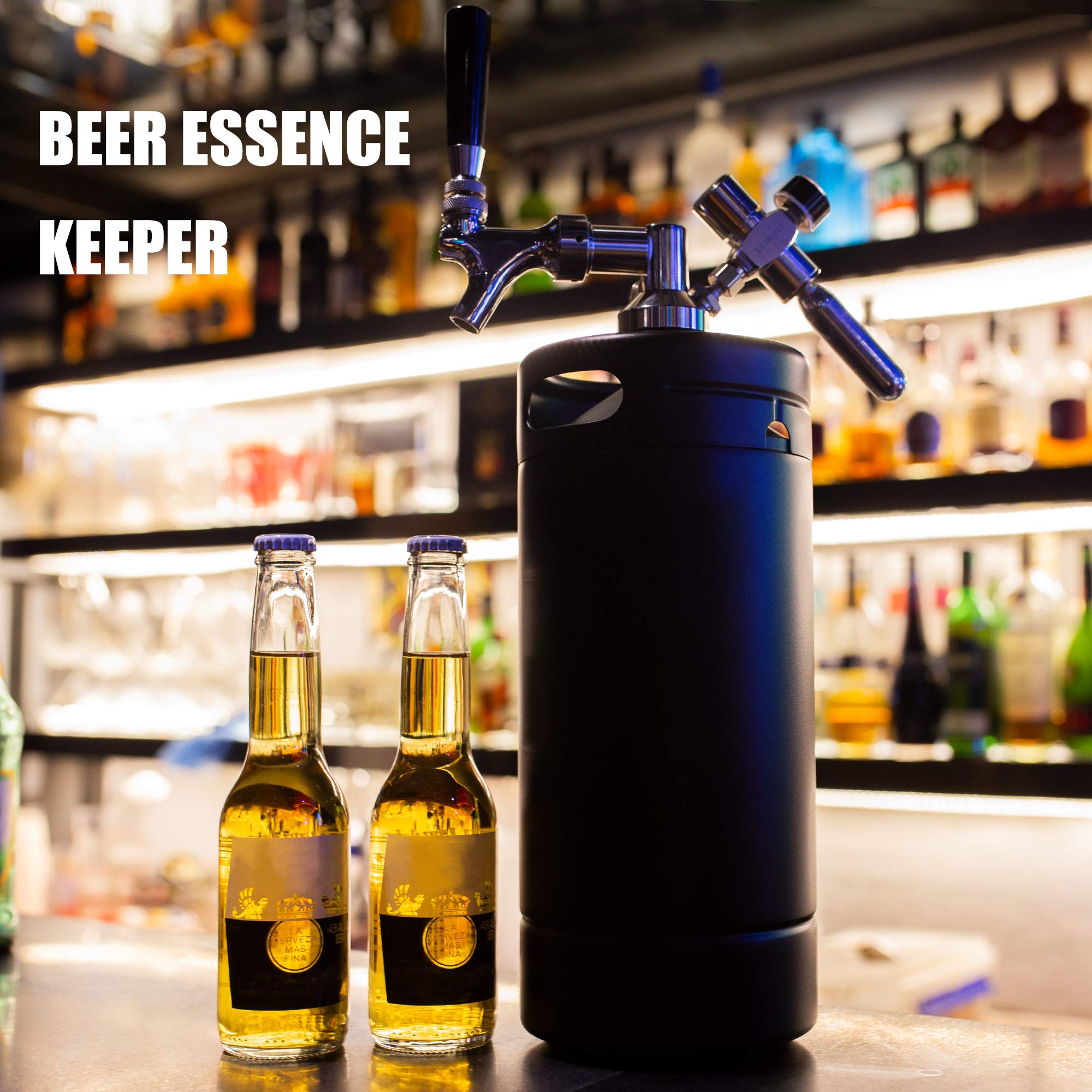 TMCRAFT pressurized mini keg highlights compact design for easy fridge storage and transport.