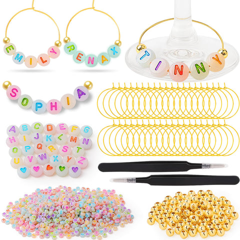 TMKEFFC wine charms kit full set for effortless DIY markers at events.