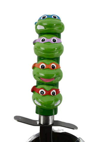 TMNT pizza cutter featuring Michelangelo design adds fun flair while slicing evenly