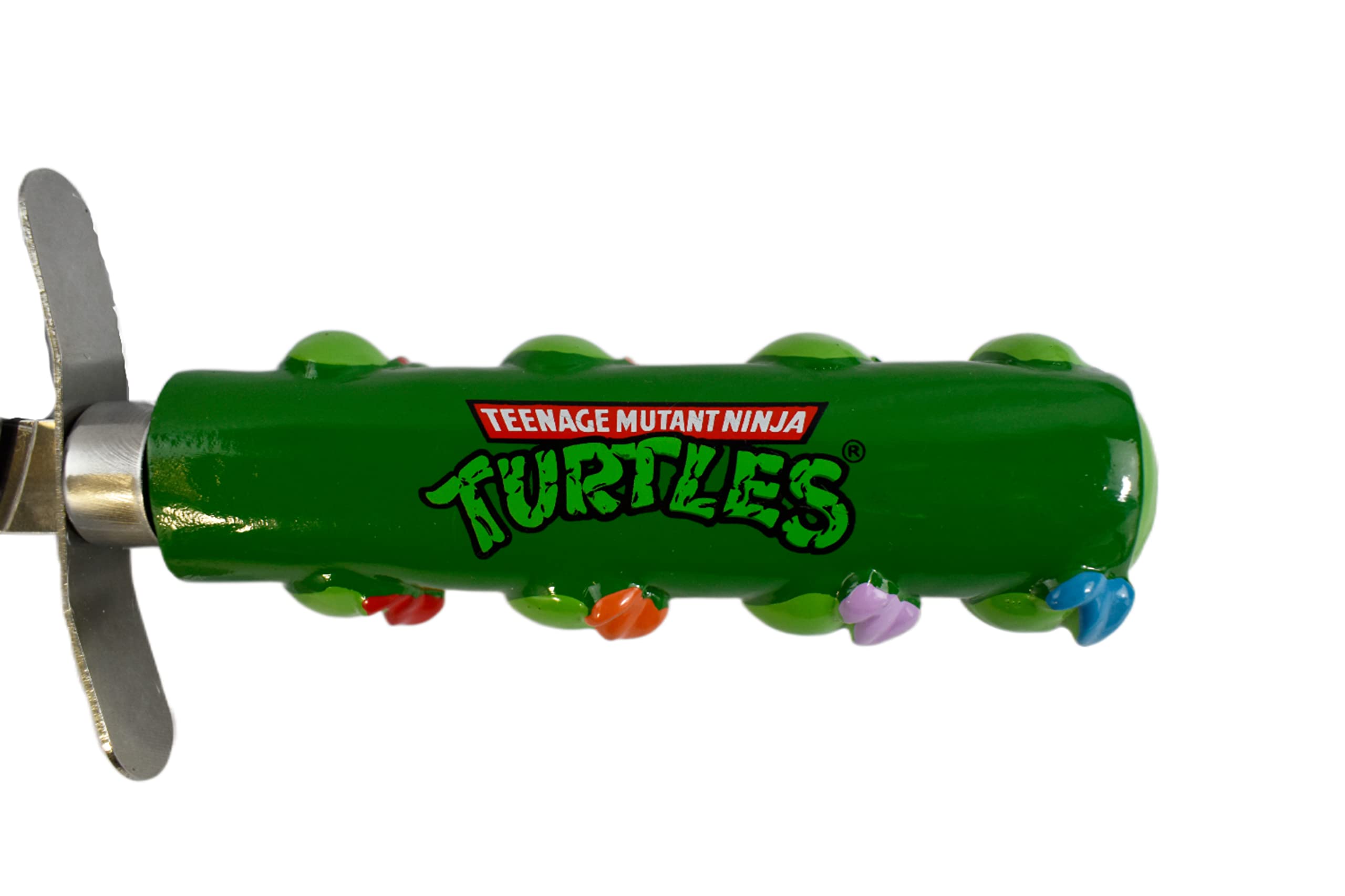 TMNT pizza cutter with Raphael design combines style and dependable wheel performance