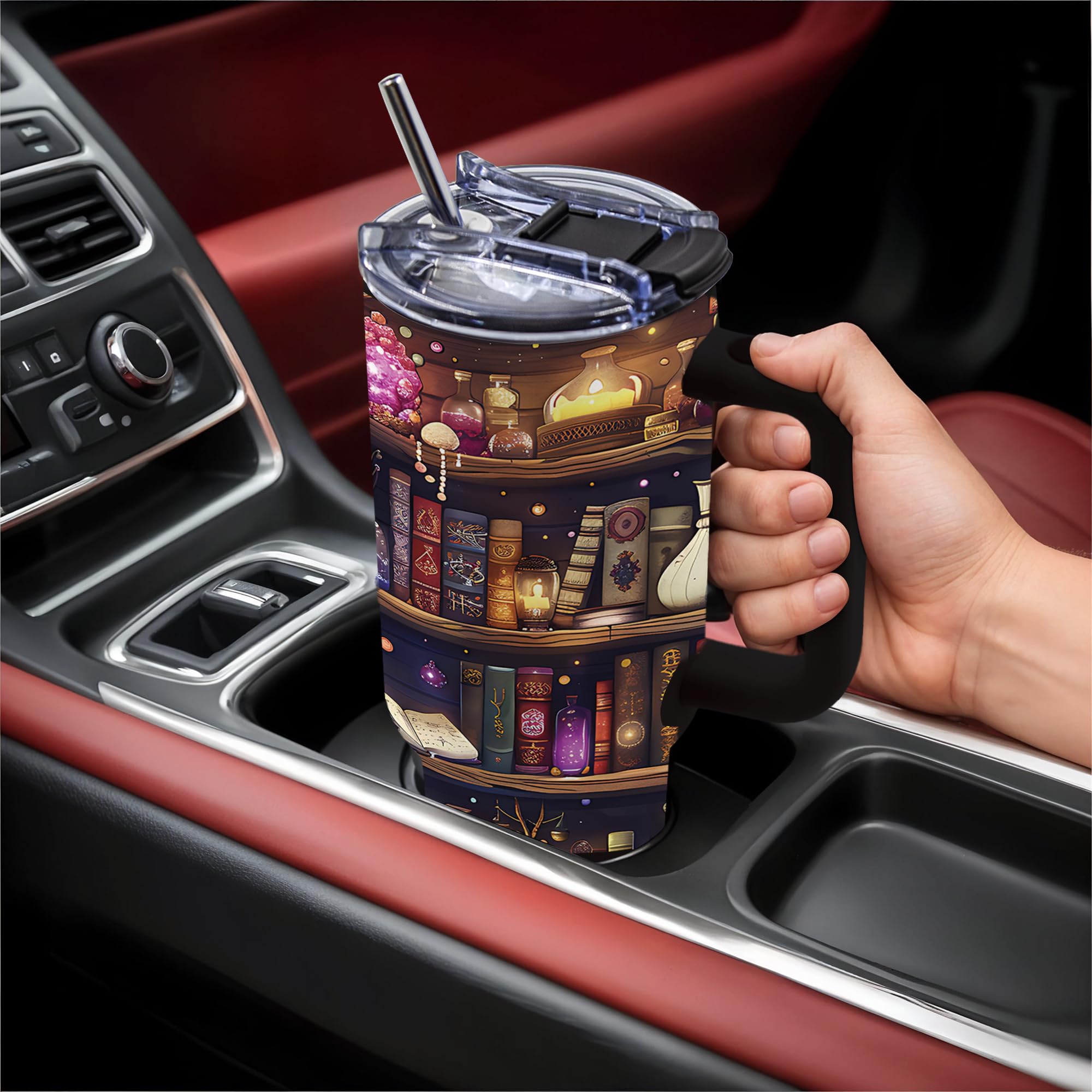 TNASURHUS BPA-free book tumbler supports safe sipping during daily reading