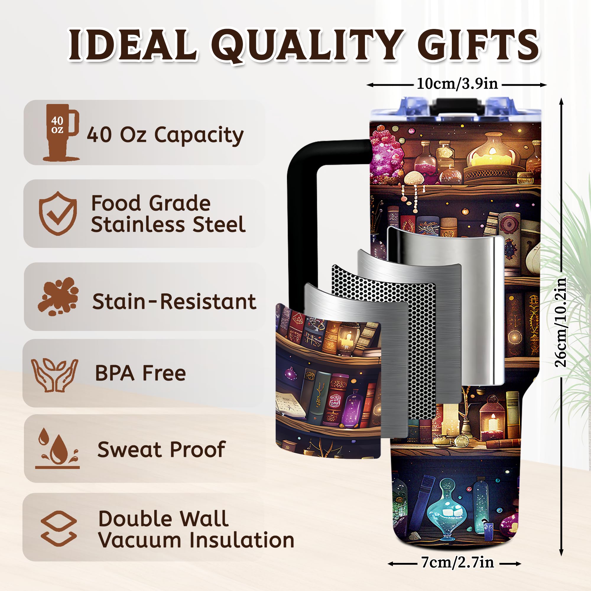 TNASURHUS stainless-steel tumbler 40oz keeps drinks hot or cold during long reads
