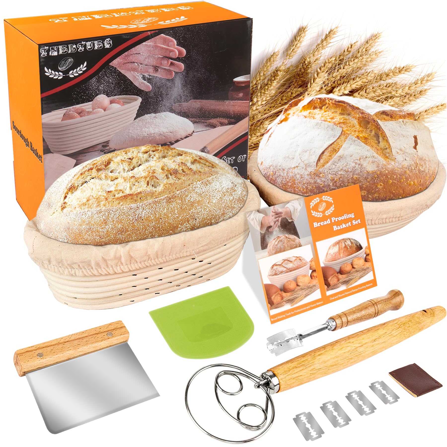 TNELTUEB round banneton 10-inch for smooth dough proofing and easy release
