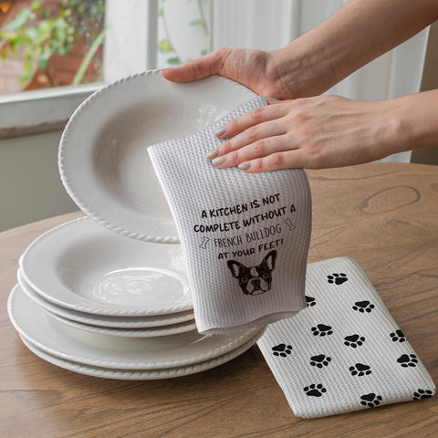 TNUW French Bulldog lovers gift towels add whimsy to daily routines.