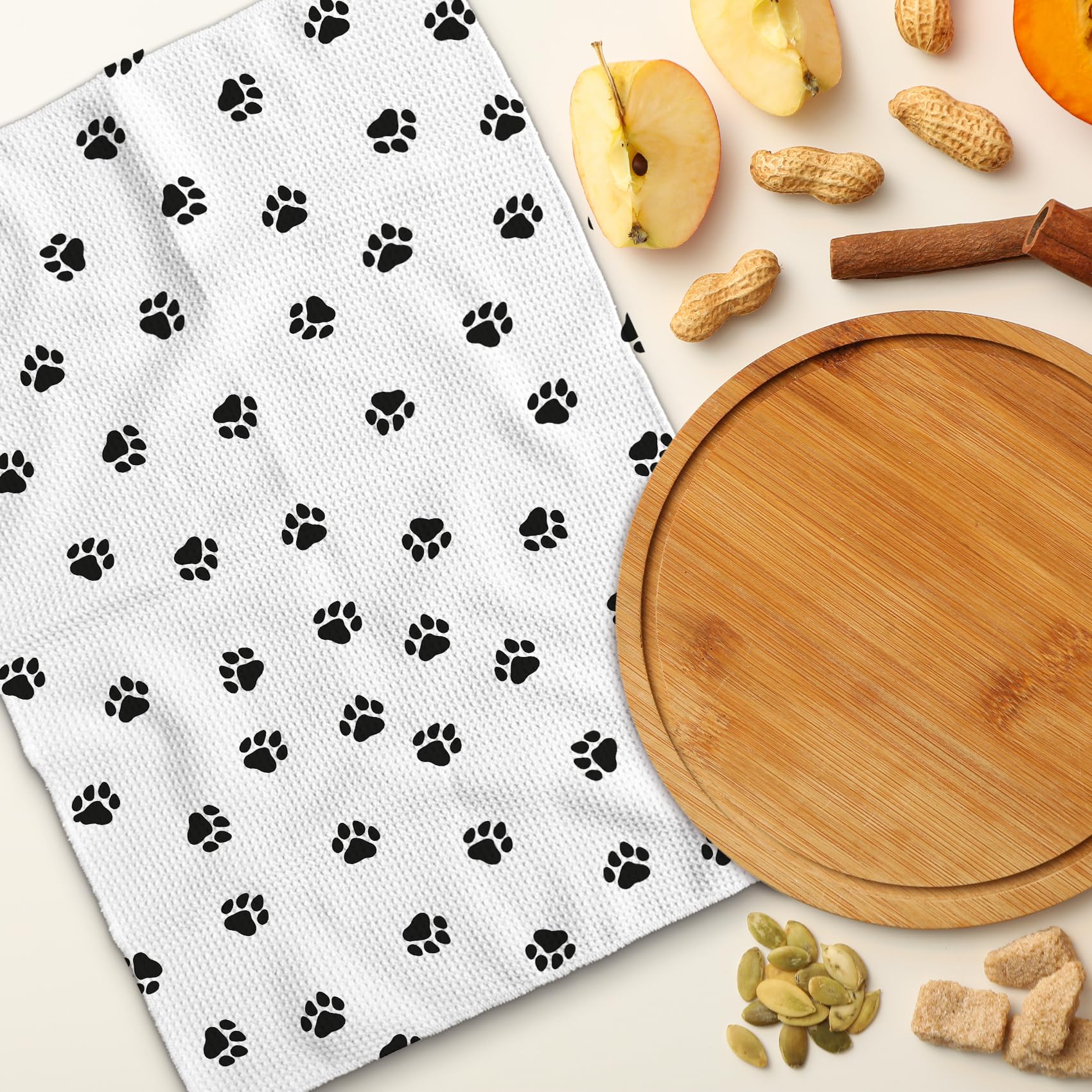 TNUW paw print towels for home decor and quick towel-drying tasks.