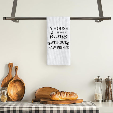 TNUW paw prints kitchen towel decor for dog lovers' homes