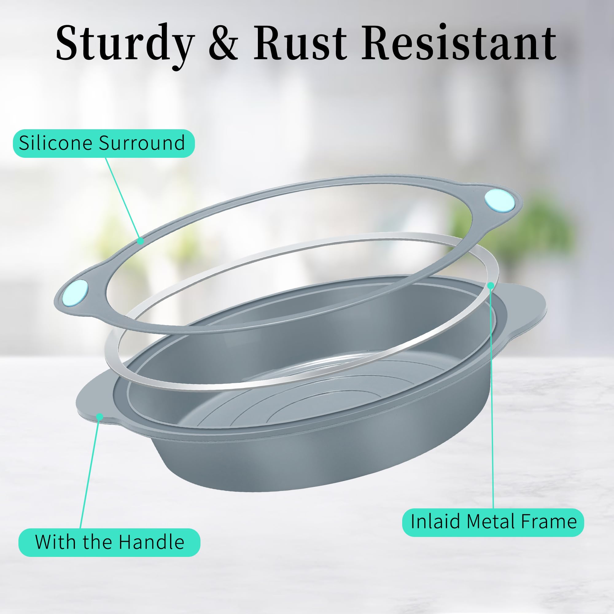 To encounter roast pan: sturdy design for even cooking