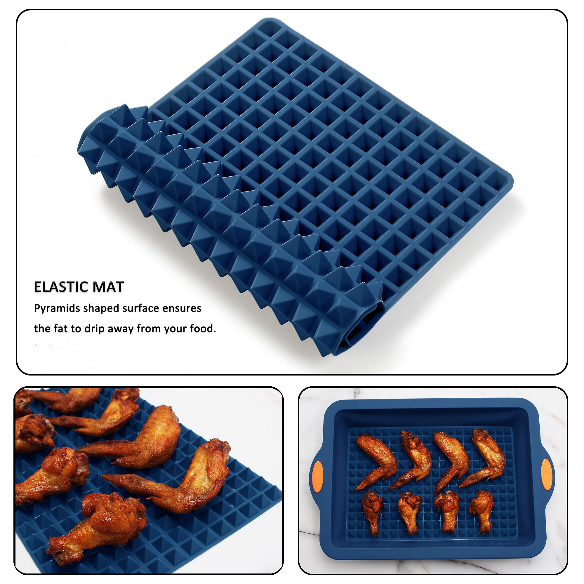 To encounter 8 in 1 silicone bake set nonstick finish releases food easily