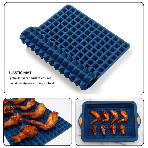 To encounter 8 in 1 silicone bake set nonstick finish releases food easily