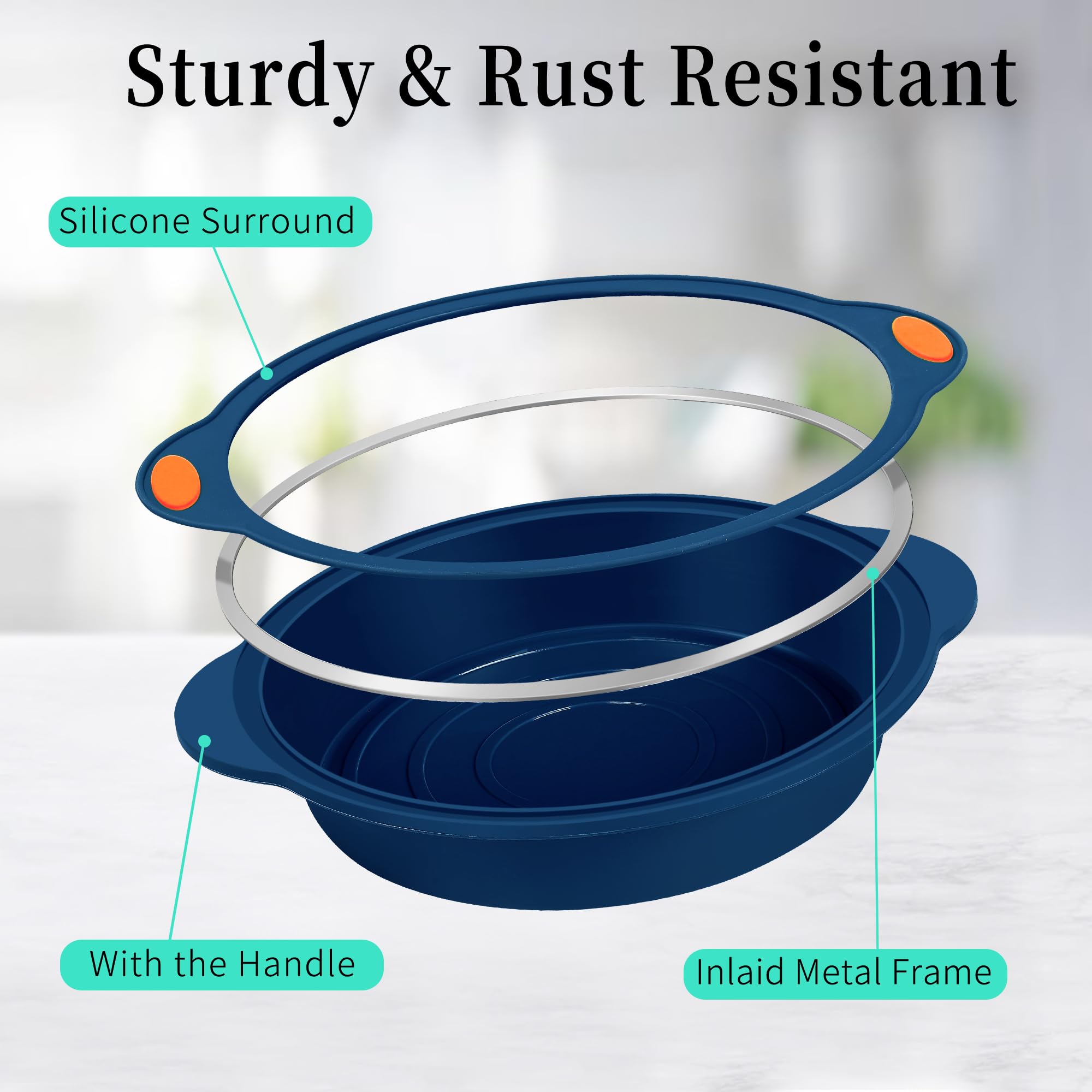 To encounter 8 in 1 silicone bake set roast pan promotes even roasting