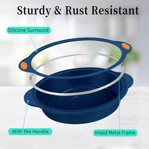 To encounter 8 in 1 silicone bake set roast pan promotes even roasting