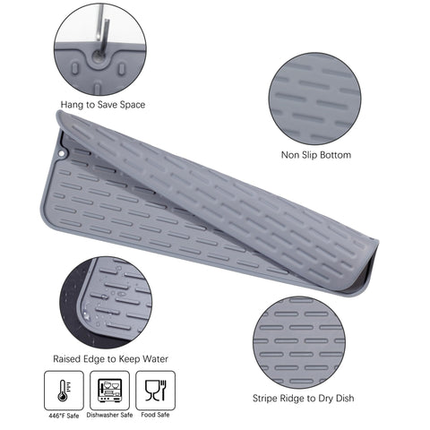 To encounter dish drying mat foldable for easy storage in kitchen