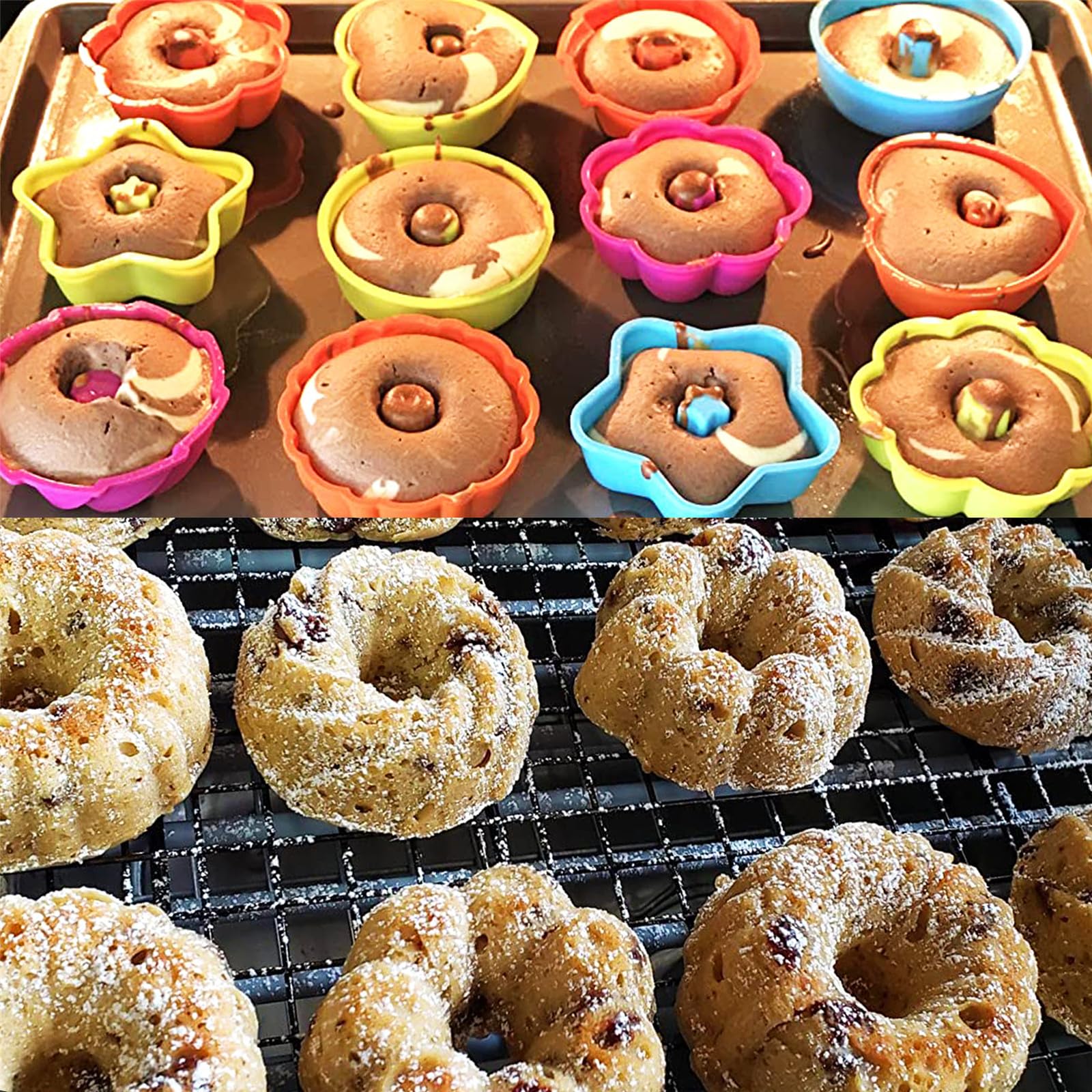 To encounter party baking ideas with colorful donut molds for events