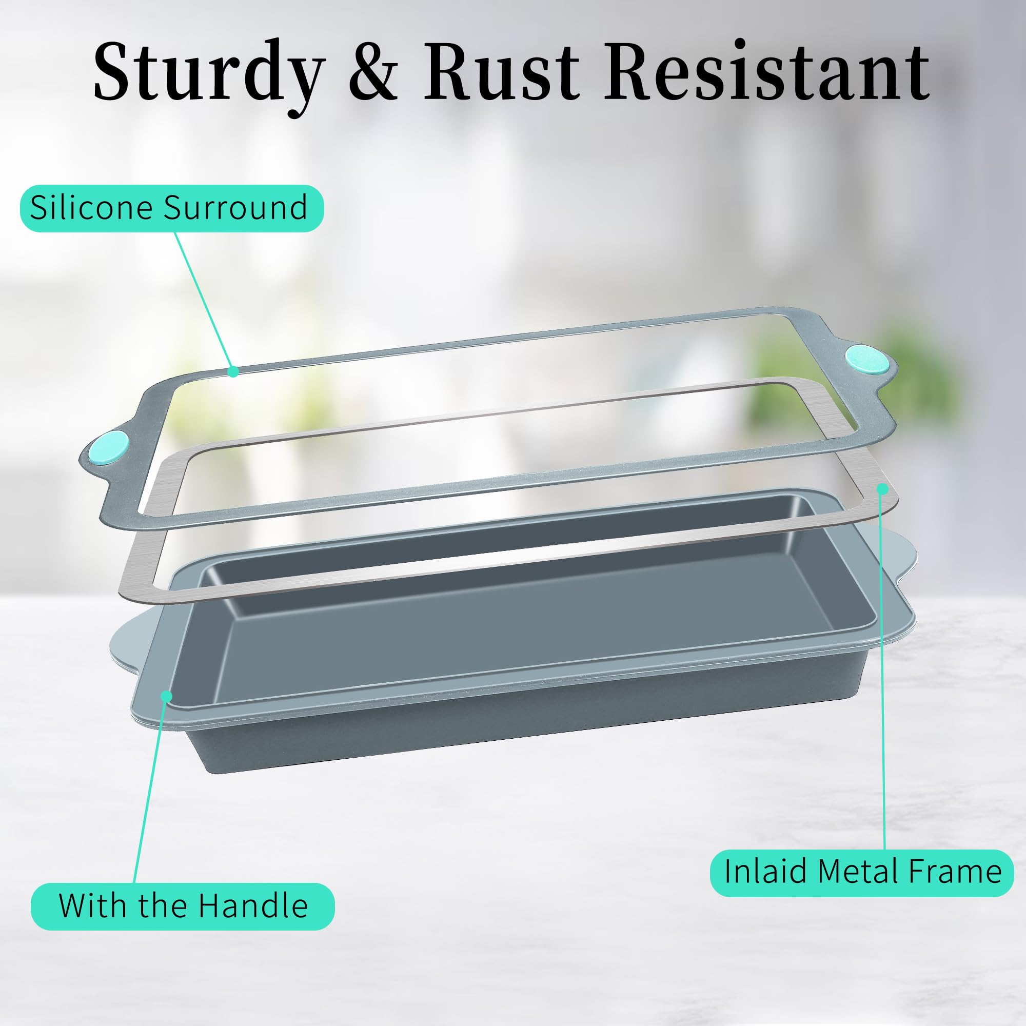 To encounter silicone baking pans set medium cookie pan for even browning.