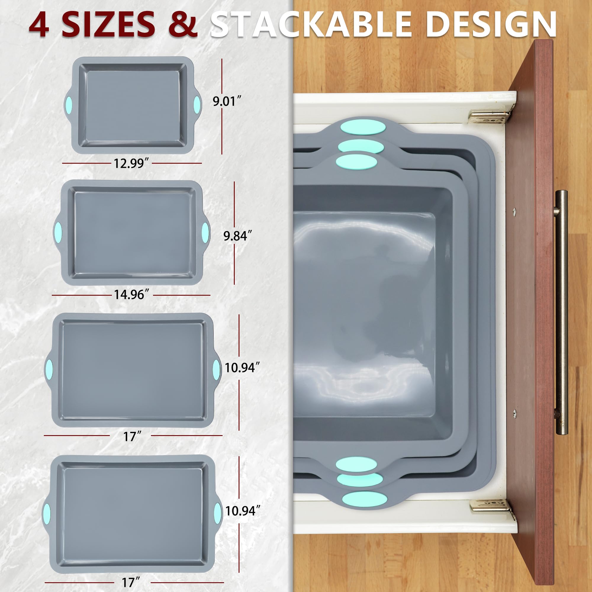 To encounter silicone baking pans set oven fridge and freezer safe.