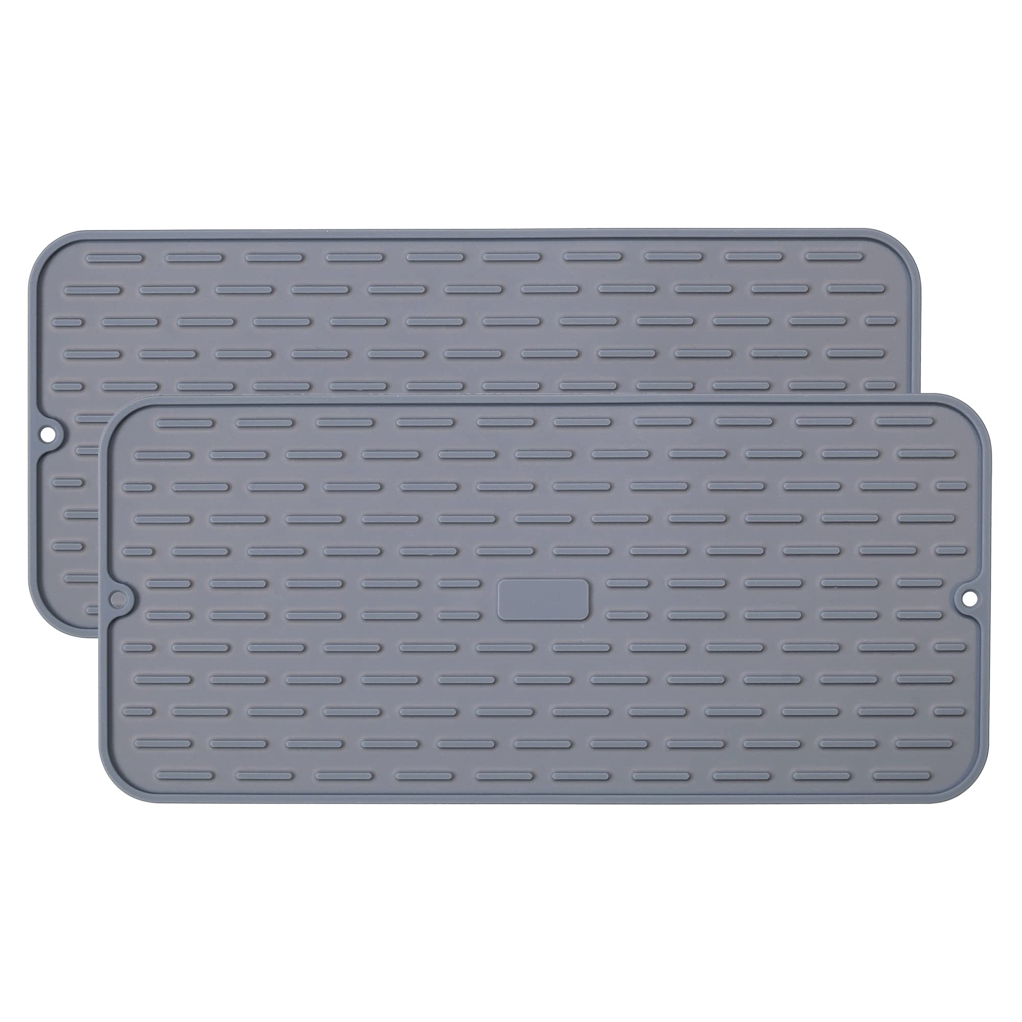 To encounter silicone dish drying mat set beside sink supports safe drying of delicate glassware